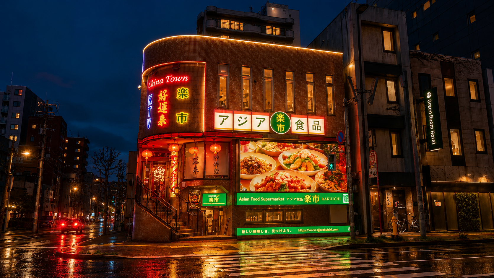 夜の中華店舗外観イメージ