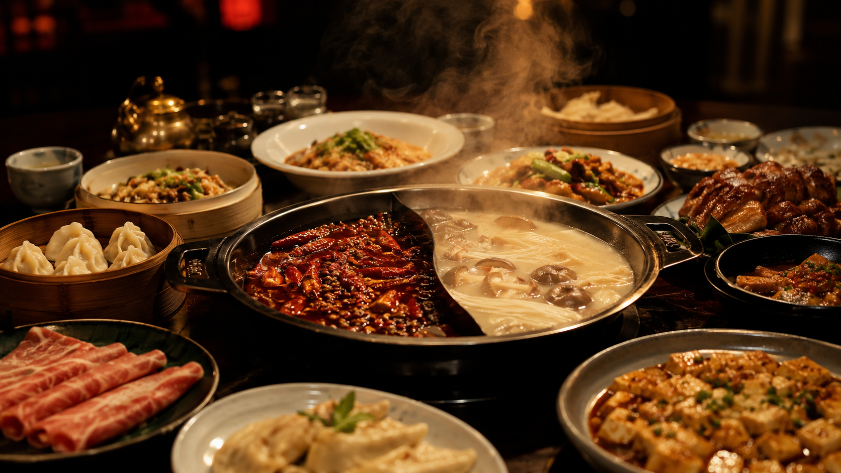 火鍋と中国宴会料理